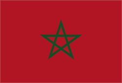 [ai] The flag of Morocco features a red background with a green pentagram star in the center.